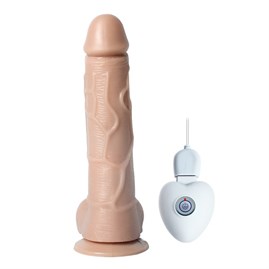 10 Titreşimli Oynar Başlı USB Şarjlı 20 cm Teknolojik Vibratör Penis - Super Man L görsel 2