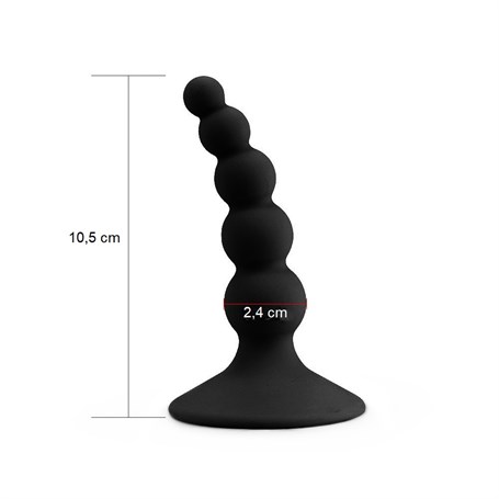 10,4 cm Vantuzlu Boğumlu Anal Plug görsel 5