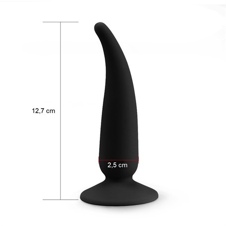12,7 cm Vantuzlu Silikon Anal Plug görsel 5