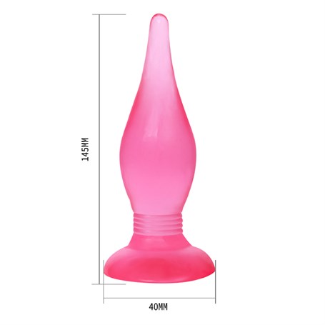 14,5 cm Vantuzlu Jel Anal Alıştırıcı Plug görsel 5