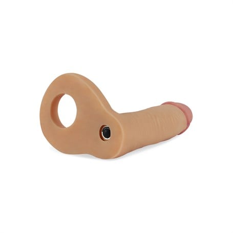 15 cm Realistik Titreşimli Anal Dildo & Penis Halkası görsel 4