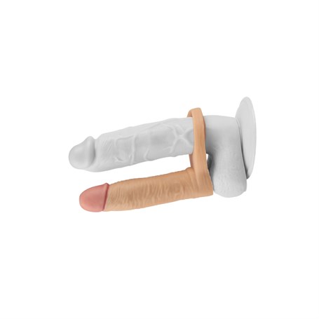 15 cm Realistik Titreşimli Anal Dildo & Penis Halkası görsel 2