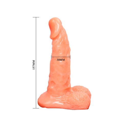 15,7 cm Belden Bağlamalı İçi Dolu Strapon Penis görsel 5