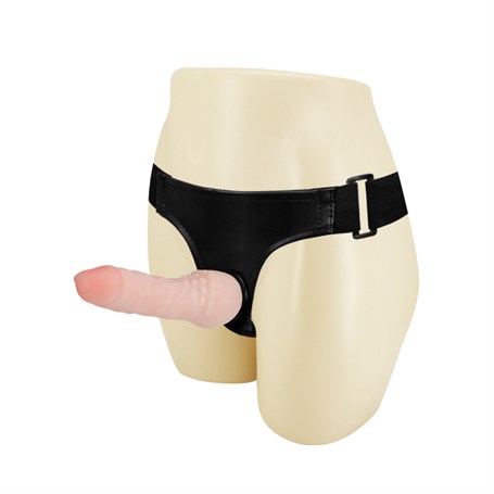 16 cm Belden Bağlamalı İçi Dolu Strapon Penis görsel 2