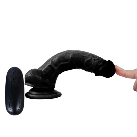 17 cm Belden Bağlamalı Titreşimli Realistik Dildo Zenci Penis Set görsel 2