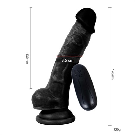 17 cm Belden Bağlamalı Titreşimli Realistik Dildo Zenci Penis Set görsel 4