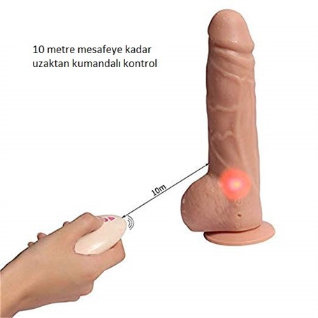 19 cm Uzaktan Kumandalı Titreşimli Realistik Penis - Big Detective görsel 2