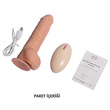 19 cm Uzaktan Kumandalı Titreşimli Realistik Penis - Big Detective görsel 4