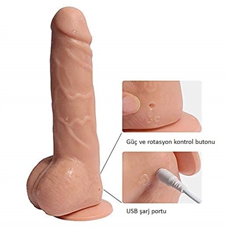 19 cm Uzaktan Kumandalı Titreşimli Realistik Penis - Big Detective görsel 3