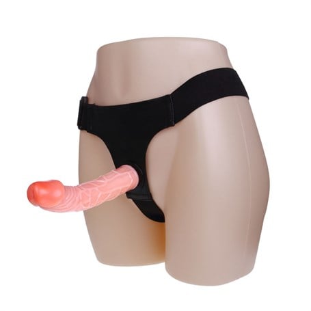 Belden Bağlamalı  20 cm İçi Dolu Strapon Penis görsel 2