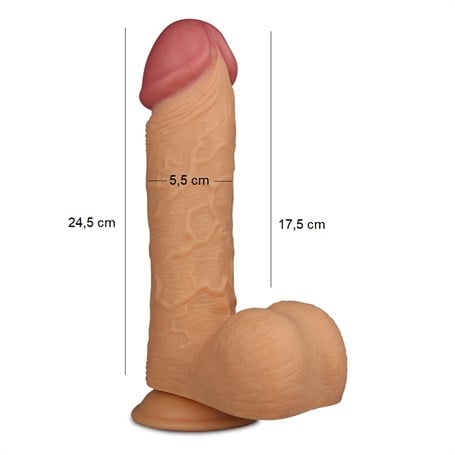 24,5 cm Gerçekçi Kalın Dildo Penis - King Sized görsel 5