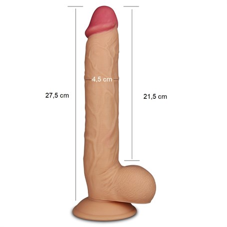 27,5 cm Gerçekçi Dev Dildo Penis - King Sized görsel 4