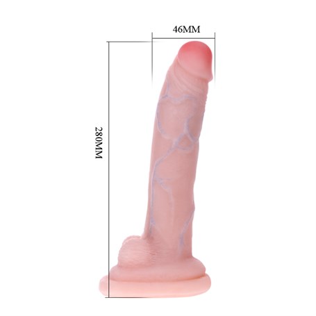 28 cm Dev Realistik Penis Kıkırdaklı Bükülebilen Dildo görsel 5