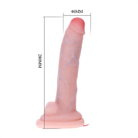 28 cm Titreşimli Dev Realistik Penis Kıkırdaklı Bükülebilen Dildo görsel 5