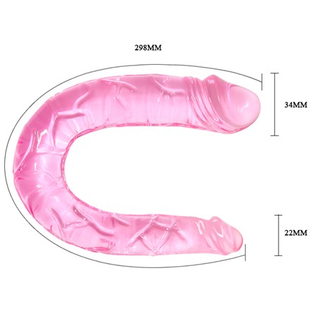 30 cm Çift Taraflı Jel Yumuşak Penis Dildo görsel 4