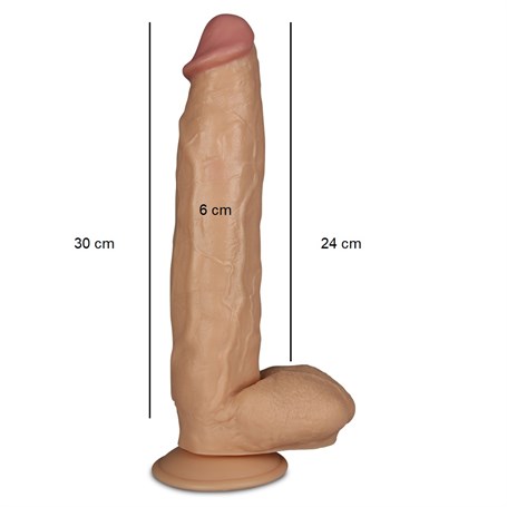 30 cm Gerçekçi Ekstra Uzun & Kalın Dildo Penis - King Sized görsel 4