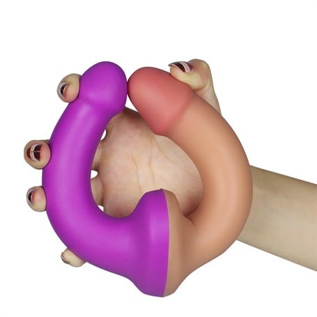 31,5 cm Çift Taraflı Realistik Dildo Anal Vajinal Penis görsel 3
