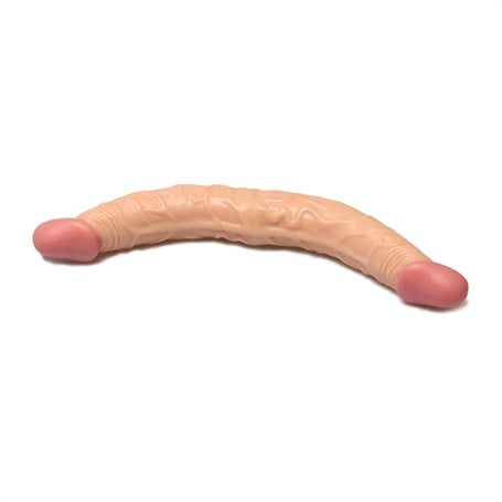 36 cm Çift Taraflı Realistik Dildo Anal Vajinal Penis görsel 2