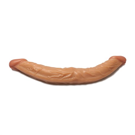 36 cm Çift Taraflı Realistik Dildo Anal Vajinal Penis görsel 3