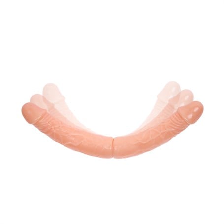 36 cm Çift Taraflı Realistik Dildo Anal Vajinal Penis görsel 4
