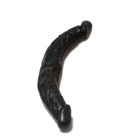 36 cm Çift Taraflı Realistik Zenci Dildo Anal Vajinal Penis görsel 2