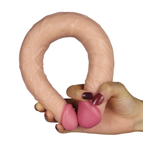 36,5 cm Lovetoy Lady Çift Taraflı Realistik Dildo Anal Vajinal Penis görsel 4