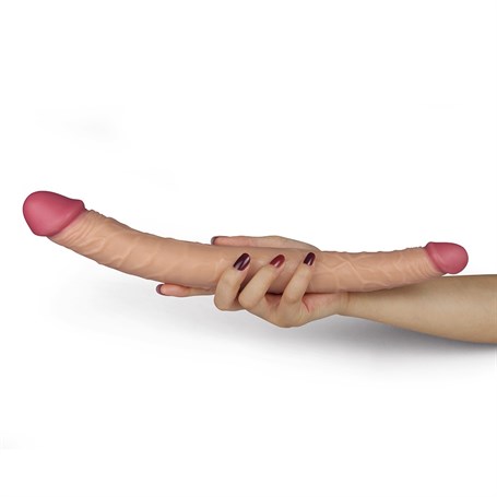 36,5 cm Lovetoy Lady Çift Taraflı Realistik Dildo Anal Vajinal Penis görsel 2