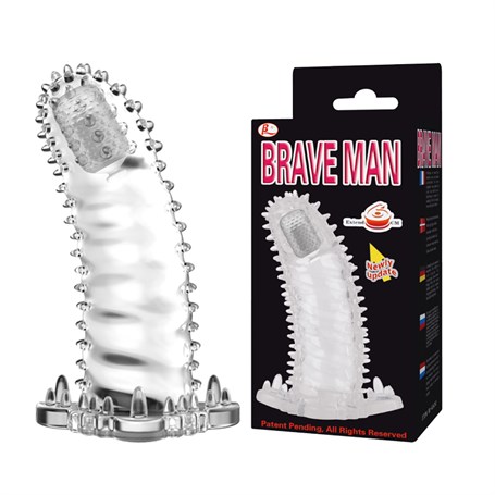 4 cm Uzatmalı Eğik Titreşimli Şeffaf Penis Kılıfı görsel 5