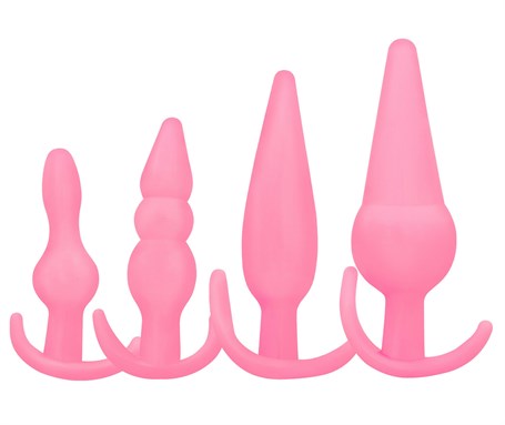 4 Parça Anal Plug Seti - Ten Rengi görsel 2