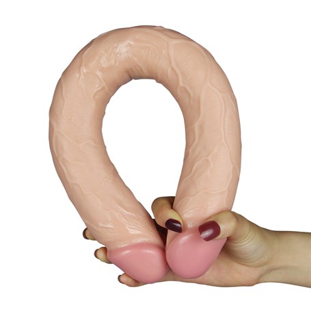 43 cm Lovetoy Lady Çift Taraflı Realistik Dildo Anal Vajinal Penis görsel 4