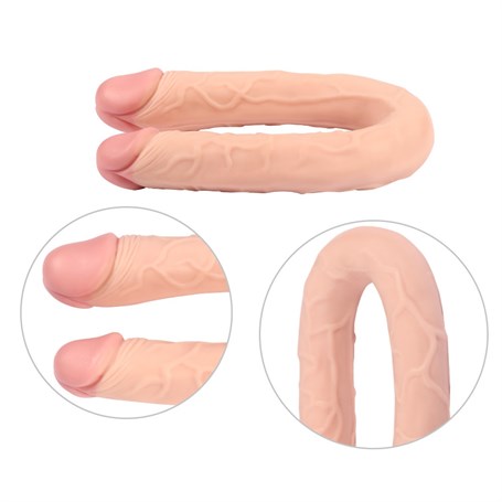 46 cm Realistik Çatal Dildo Anal Vajinal Penis - Blake görsel 2