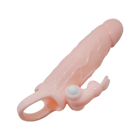 5 cm Dolgu Uzatmalı Titreşimli Penis Kılıfı Prezervatif Vibratör görsel 3