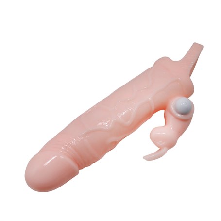 5 cm Dolgu Uzatmalı Titreşimli Penis Kılıfı Prezervatif Vibratör görsel 2