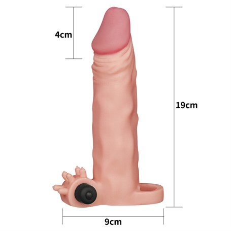 5 cm Uzatmalı Realistik Titreşimli Penis Kılıfı X-TENDER görsel 4