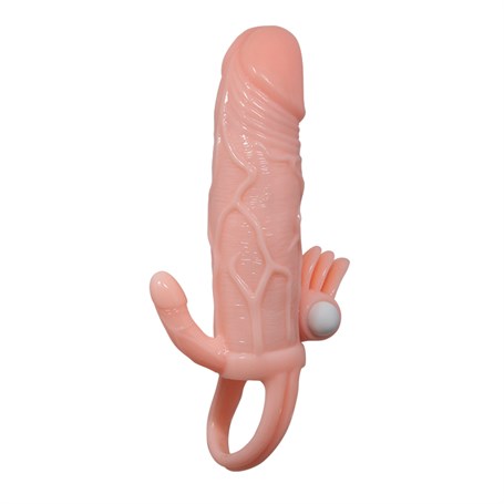 Anal Vajinal Klitoral Uyarıcılı Titreşimli Penis Kılıfı görsel 3