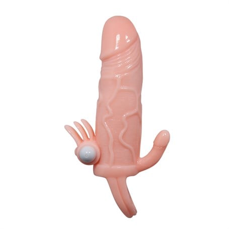 Anal Vajinal Klitoral Uyarıcılı Titreşimli Penis Kılıfı görsel 2