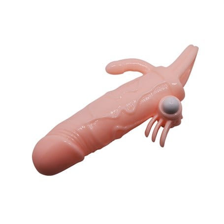 Anal Vajinal Klitoral Uyarıcılı Titreşimli Penis Kılıfı görsel 5