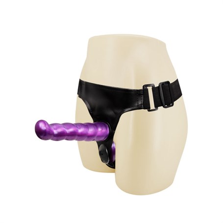 Belden Bağlamalı Çift Taraflı Strapon Dildo görsel 2