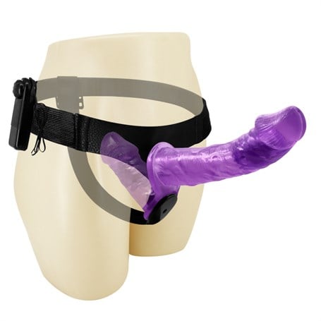 Belden Bağlamalı Çift Taraflı Titreşimli Strapon Dildo görsel 3