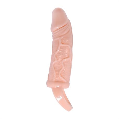 3 cm Dolgulu Penis Kılıfı Uzatmalı Prezervatif Dildo görsel 3