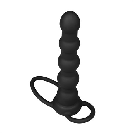 Çift Kavrama Halkalı Titreşimli 14 cm Anal Plug Vibratör Mastürbatör görsel 4