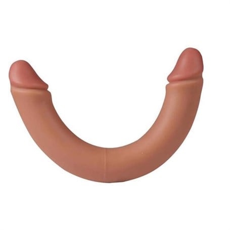 Çift Taraflı Realistik Dildo Anal Vajinal Penis 34 cm - Hobare görsel 3
