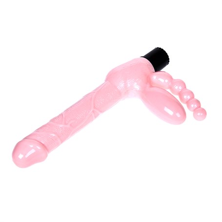 Çift Taraflı Strapon Belden Bağlamalı G-Spot Vibratör Anal Plug görsel 3