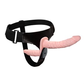 Double Belden Bağlamalı Anal Plug ve Realistik Titreşimli Penis görsel 3