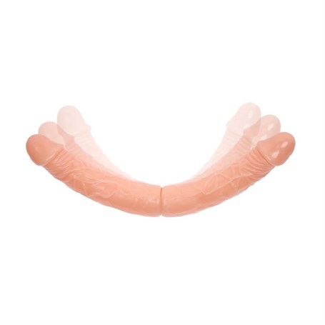 Double Dong Çift Taraflı İki Yönlü Esnek Dildo Kıkırdaklı Penis 36 Cm görsel 3
