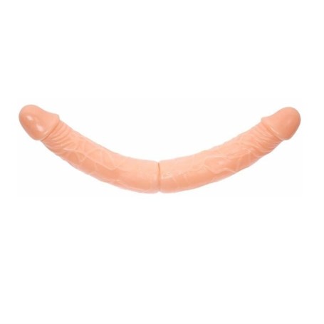 Double Dong Çift Taraflı İki Yönlü Esnek Dildo Kıkırdaklı Penis 36 Cm görsel 2