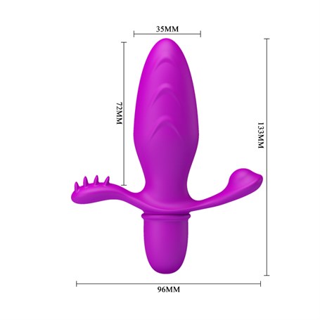 Klitoral Uyarıcılı Titreşimli Anal Plug görsel 5