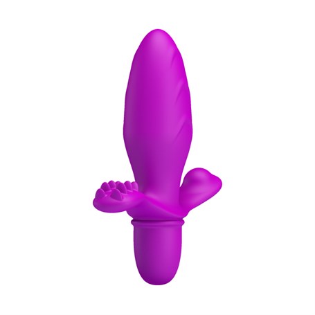 Klitoral Uyarıcılı Titreşimli Anal Plug görsel 4