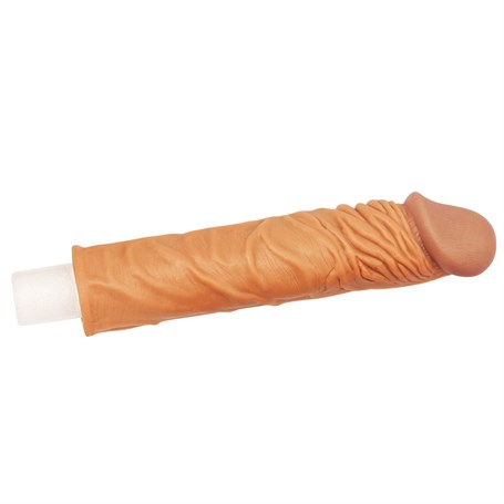 Nature Extender 5 cm Dolgulu Premium Melez Silikon Penis Kılıfı görsel 5