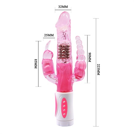 Oynar Başlı Klitoral & Anal Uyarıcılı Teknolojik Vibratör Penis görsel 4